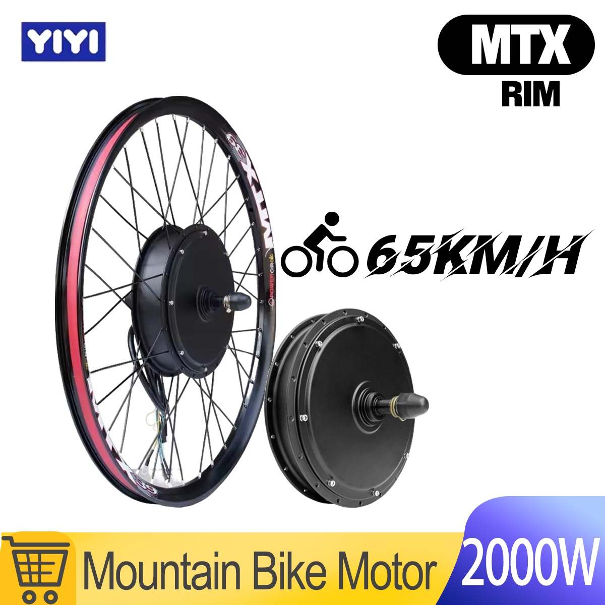 Mountain Biking Gear - MTX 48V52V 2000W Roda Motor Ebike
