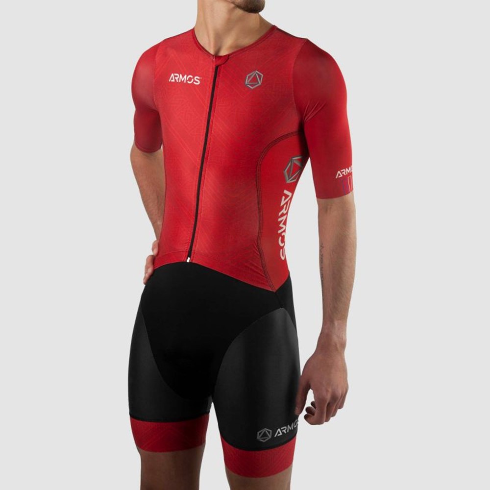 Mountain Biking Jumps - Sila setelan olahraga pria, Jumpsuit untuk