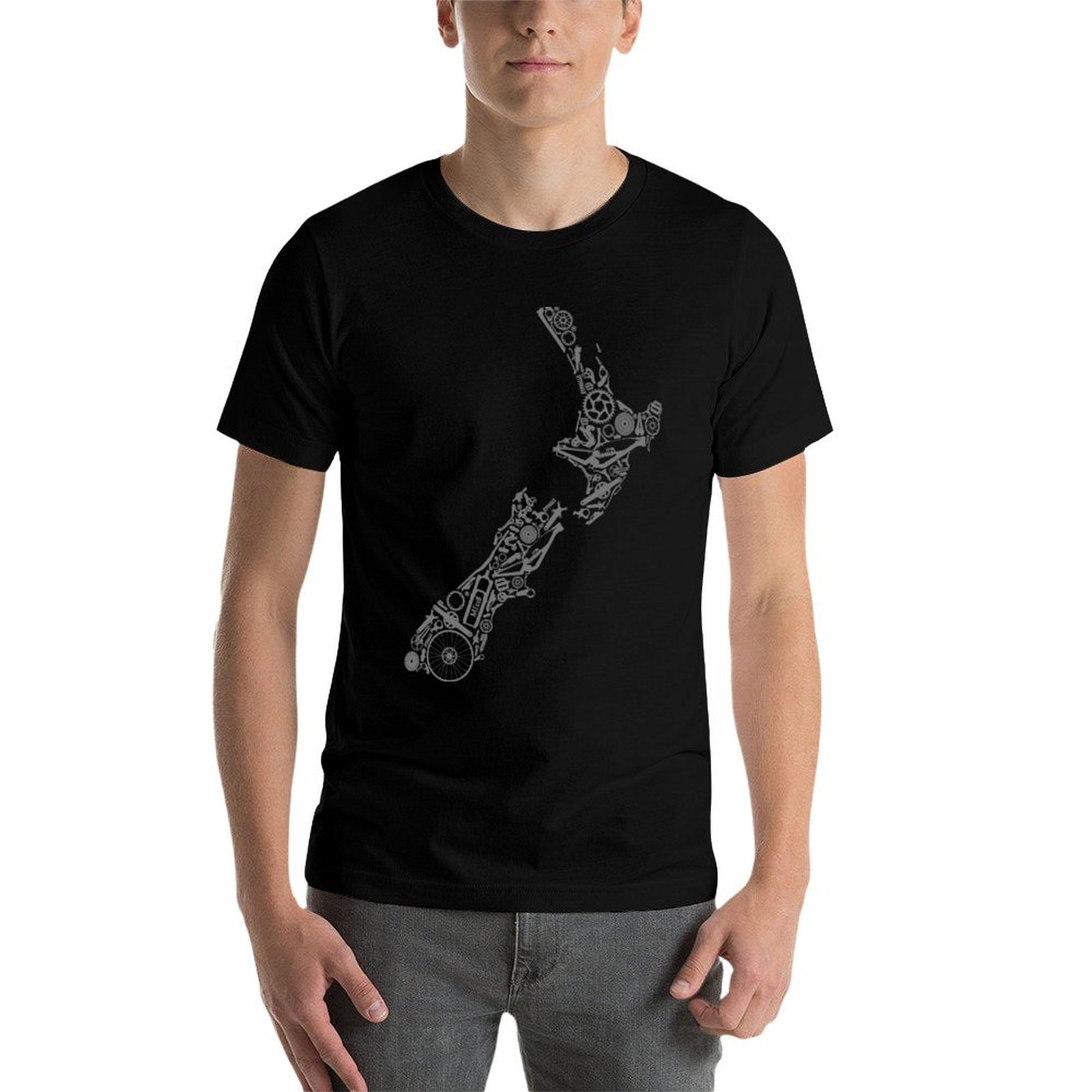 NEW ZEALAND - Kaos Warna Abu-a - Mountain Biking New Zealand ulasan dan harga